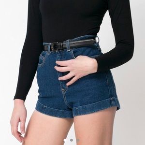 American Apparel high waisted denim shorts